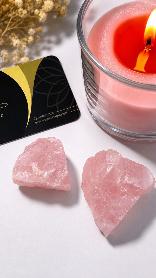 Cuarzo Rosa Natural en Bruto |Amor, Amor Propio, Armonía y Bienestar Emocional