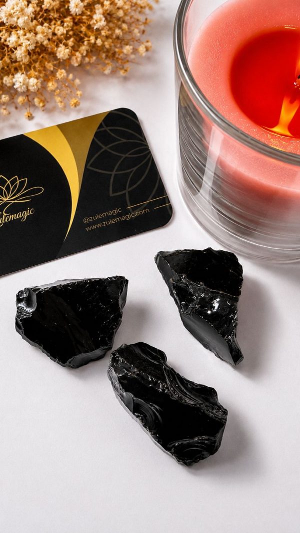 Obsidiana Negra en Bruto Natural – Protección y Limpieza Energética